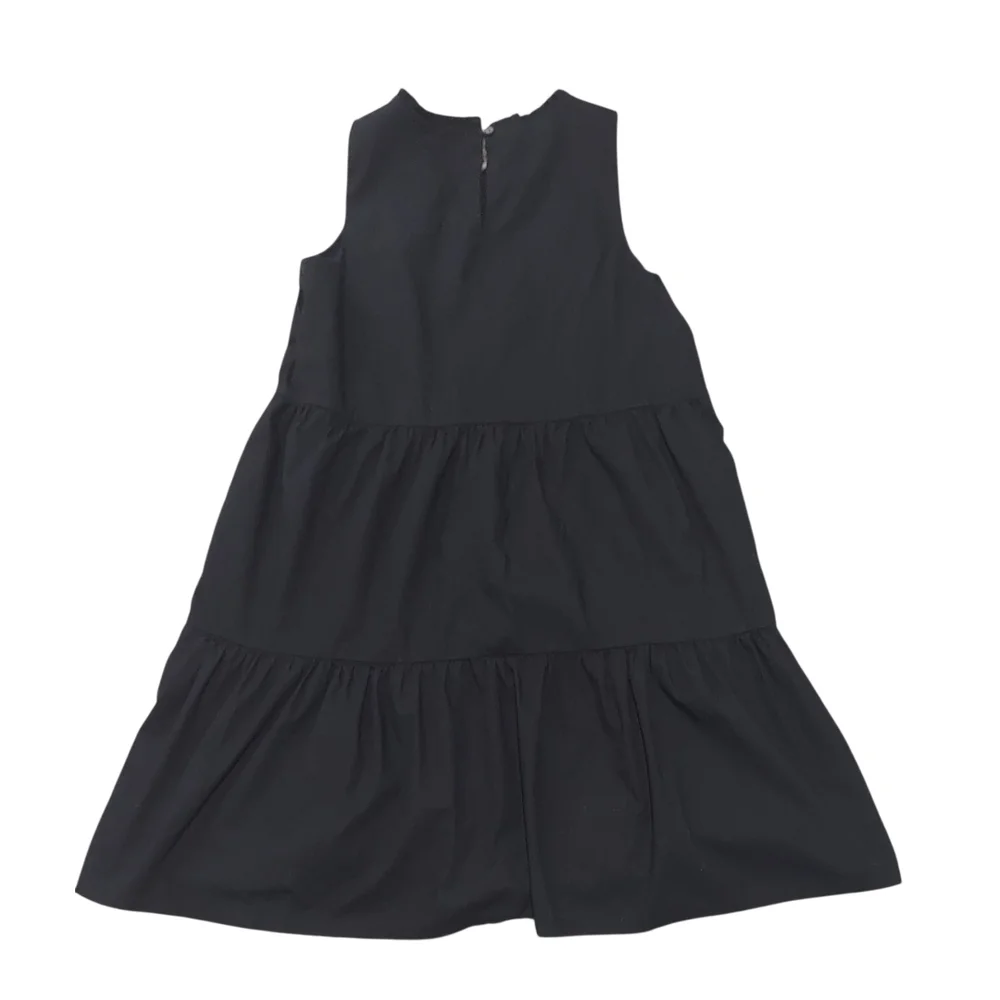 J. Crew Re-Imagined Black Tiered Women's Midi Dress Size 8